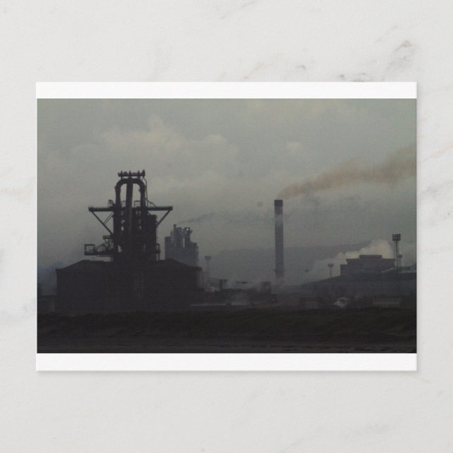 Postal Paisaje industrial, Redcar (Anverso)