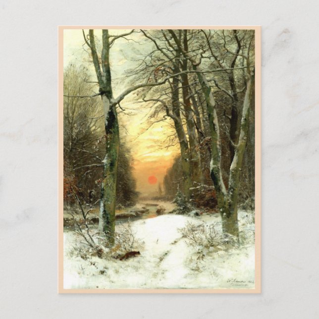 Postal Paisaje invernal (Anverso)