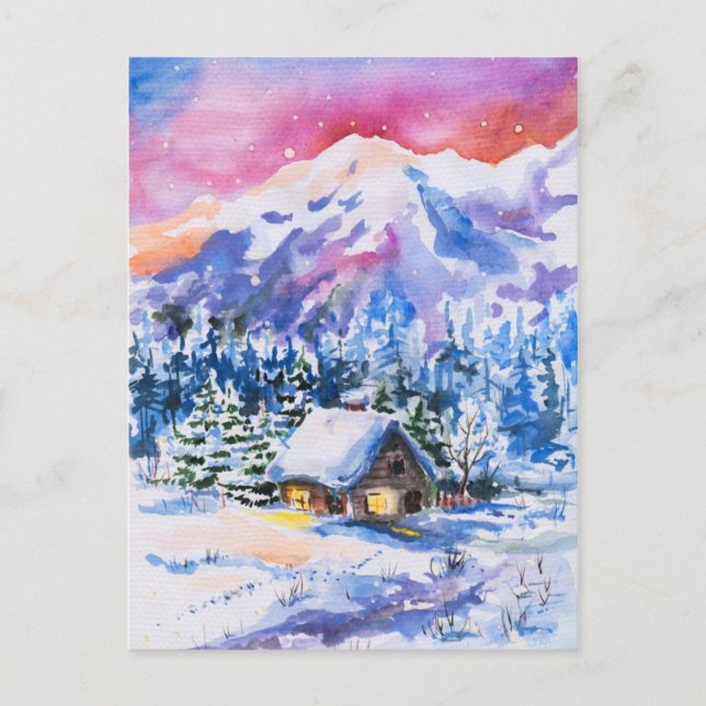 Postal Paisaje invernal (Anverso)