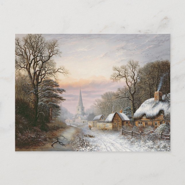 Postal Paisaje invernal, 1869 (Anverso)