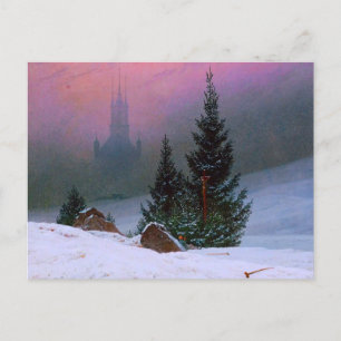 Postal Paisaje invernal Caspar David Friedrich