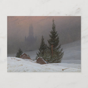 Postal Paisaje invernal de Caspar David Friedrich
