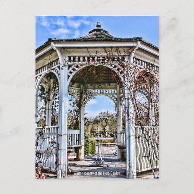 Postal Paisaje invernal del Jardín de la Hierba [Postal] (Anverso)