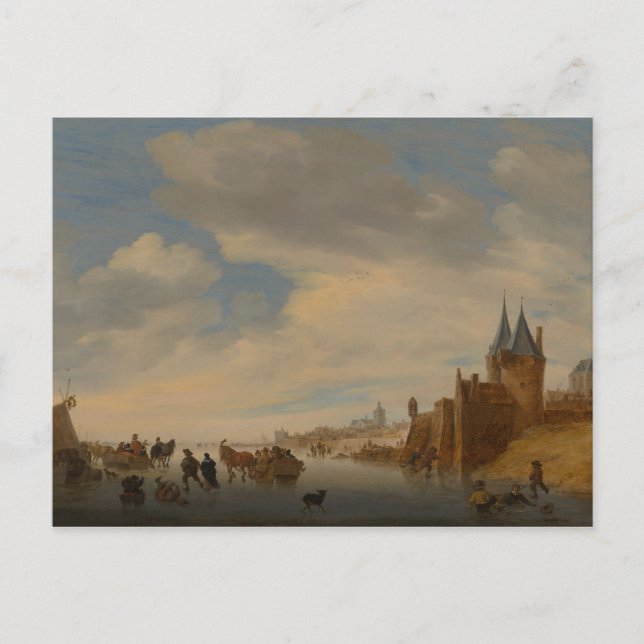 Postal Paisaje invernal en Arnhem | 1653 (Anverso)