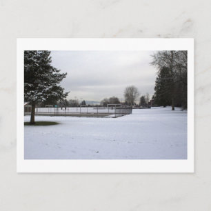 Postal paisaje invernal mágico