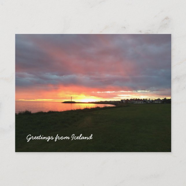 Postal Paisaje islandés (Anverso)