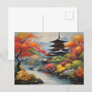Postal Paisaje japonés