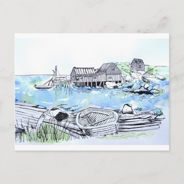 Postal Paisaje marino (Anverso)