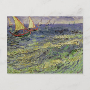 Postal Paisaje marino de Vincent van Gogh el en