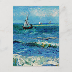Postal Paisaje marino en Les Saintes-Maries Arte Fino