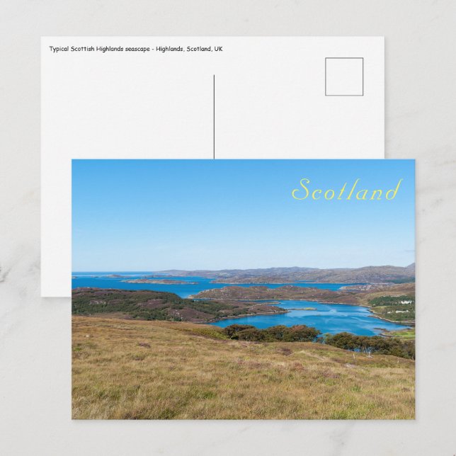 Postal Paisaje marino típico de las Highlands escocesas - (Anverso / Reverso)