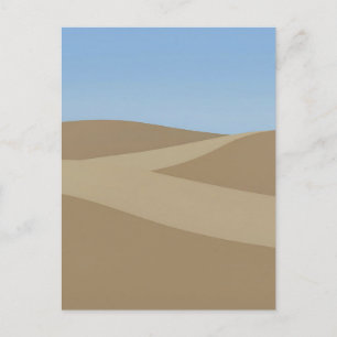 Postal Paisaje minimalista de dunas del desierto