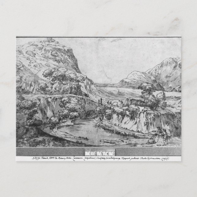 Postal Paisaje montañoso (Anverso)