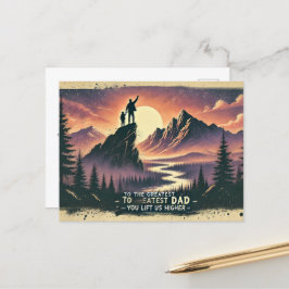 Postal paisaje montañoso accidentado para el Día del Padr