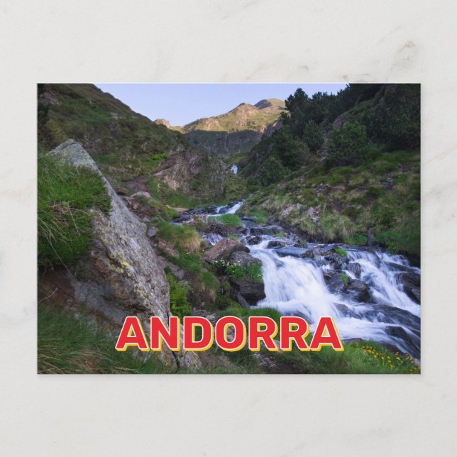 Postal Paisaje montañoso de Andorra (Anverso)