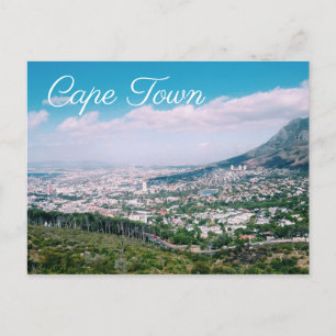 Postal Paisaje montañoso de la Mesa de Ciudad del Cabo