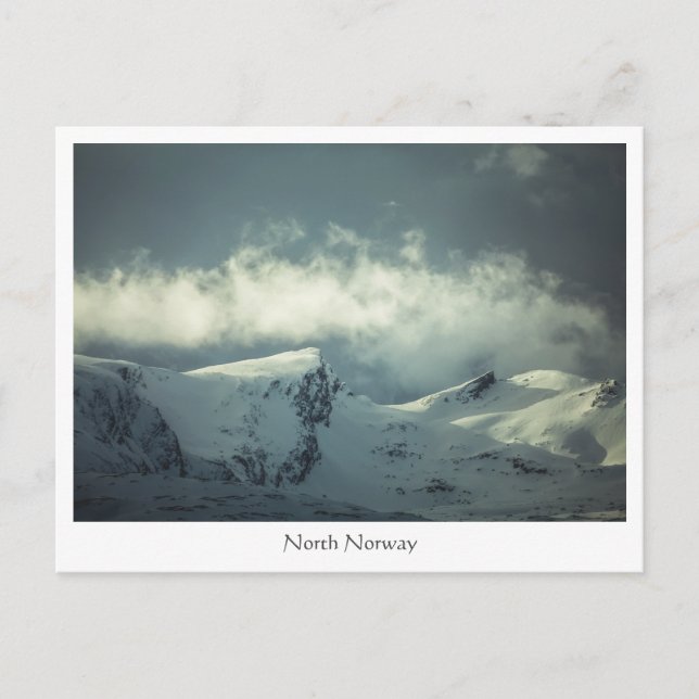 Postal Paisaje montañoso de Noruega (Anverso)