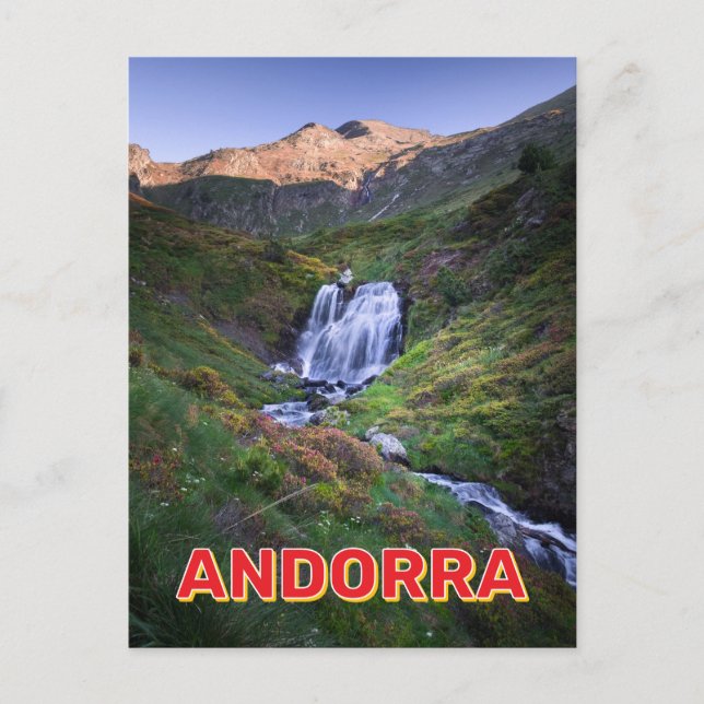 Postal Paisaje montañoso en Andorra (Anverso)