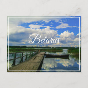 Postal Paisaje natural Escenario Lago Cielo Bielorrusia T