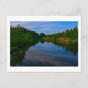 Postal Paisaje natural Escenario Lago Cielo Bielorrusia T