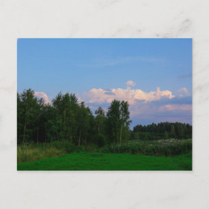 Postal Paisaje natural Escenario Pradera Bielorrusia Tarj