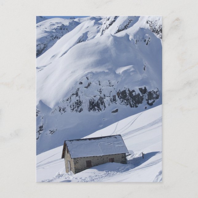 Postal paisaje nevado (Anverso)