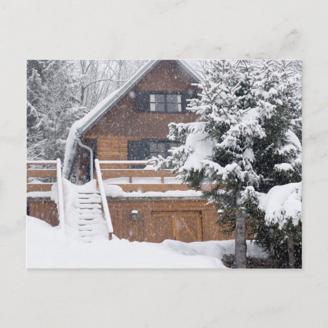 Postal paisaje nevado (Anverso)