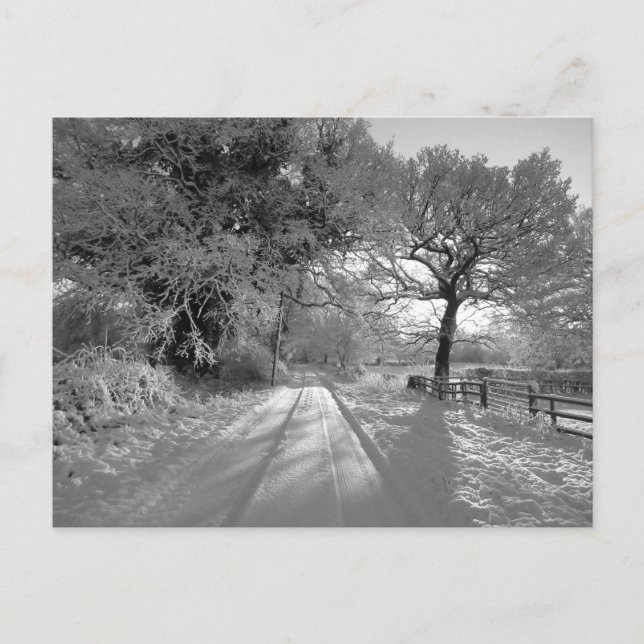 Postal Paisaje nevado: Cheshire (Anverso)