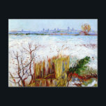 Postal Paisaje nevado con arles en segundo plano<br><div class="desc">El famoso cuadro de Vincent Van Gogh,  Paisaje de nieve con arles en segundo plano.</div>
