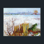 Postal Paisaje nevado con arles en segundo plano<br><div class="desc">El famoso cuadro de Vincent Van Gogh,  Paisaje de nieve con arles en segundo plano.</div>