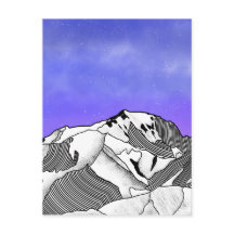 Paisaje nocturno de Mont Blanc