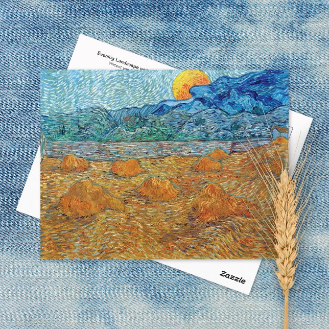 Postal Paisaje nocturno Moon Vincent van Gogh (Subido por el creador)