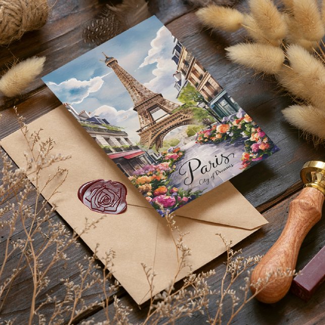 Postal Paisaje onírico parisino con Torre Eiffel (Subido por el creador)