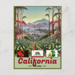 Postal Paisaje onírico surrealista de California: Emblema