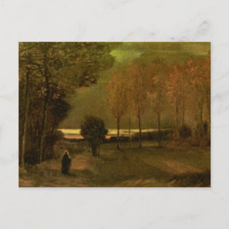 Postal Paisaje otoñal en Dusk, Vincent van Gogh
