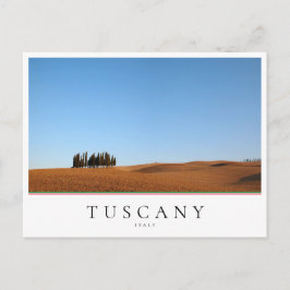 Postal Paisaje otoñal toscano con cipreses