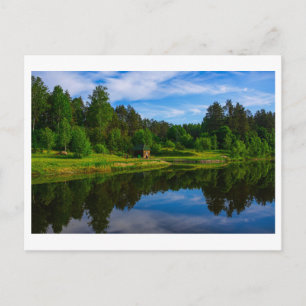 Postal Paisaje paisajístico Lago Cielo Bielorrusia