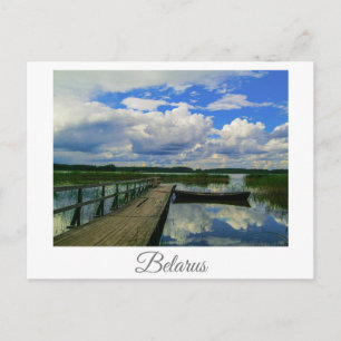 Postal Paisaje paisajístico Lago Cielo Bielorrusia Postca