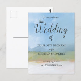 Postal Paisaje pintado Boda de los cielos azules