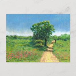 Postal Paisaje primaveral rústico