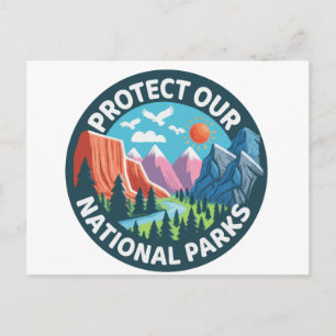 Postal Paisaje Protege nuestros parques nacionales
