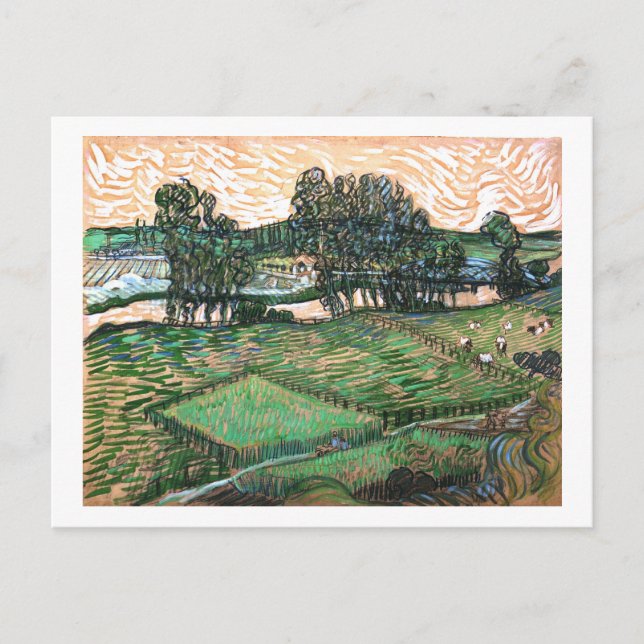 Postal Paisaje, puente sobre Oise, Vincent van Gogh (Anverso)
