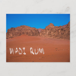 Postal Paisaje rojo de Wadi Rum