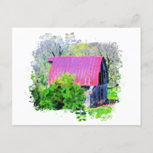 Postal *~* Paisaje Rústico Antiguo Bar AR19 Cultivo