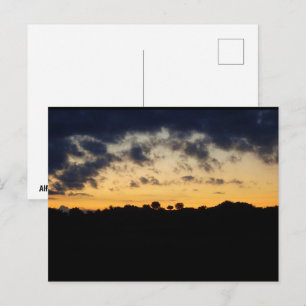 Postal Paisaje Silueta Crepuscular