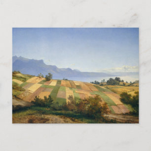 Postal Paisaje suizo por Alexandre Calame