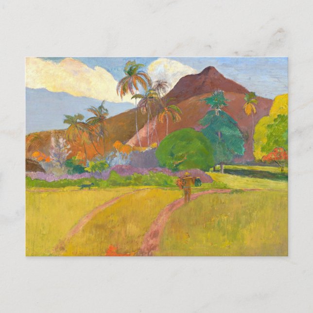 Postal Paisaje tahitiano | Paul Gauguin (Anverso)
