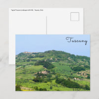 Paisaje típico de la Toscana con colinas - Italia
