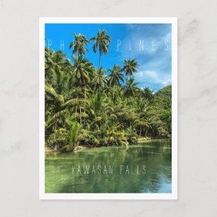 Postal Paisaje tropical, filipinas, caídas de Kawasan Cas