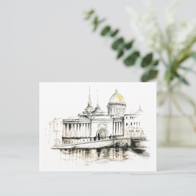 Postal Paisaje urbano (Anverso de pie)